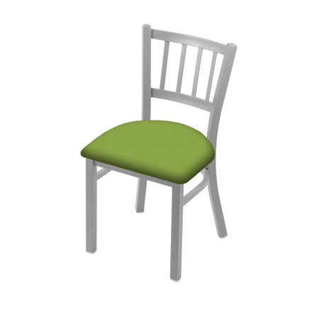 HOLLAND BAR STOOL CO 610 Contessa 18" Chair with Anodized Nickel Finish and Canter Kiwi Green Seat 61018AN009